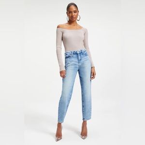 NWOT good American hi rise mom jeans Sz 27